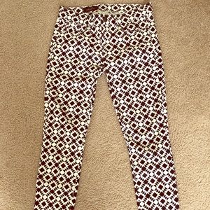 JCrew Toothpick Jean Geometric Print 24